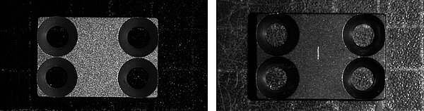 Scratches on metal parts | IR vs. UV radiation