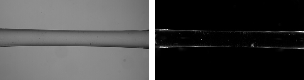 Comparison | Glass in unpolarised and polarised backlight