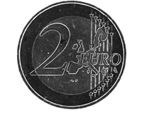 Test image | 2 Euro in dark field