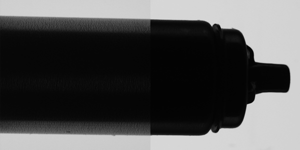 Metal cylinder | diffuse backlight vs. collimated backlight
